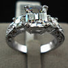 Plated Rectangle Emerald Cut CZ Zircon Engagement Rings JR0060 - UMODE Exclusive! The white gold